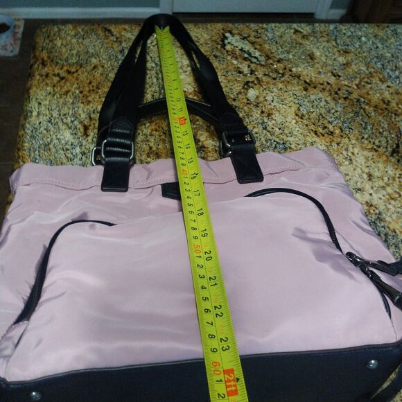 Aimee Kestenberg Lighten Up Tote Purse Handbag Nylon and Leather Blush Pink - Picture 4 of 15